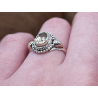 echt zilveren ring met citrien